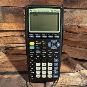 Texas Instruments TI-83 Plus Graphing Calculator - Black With Cover